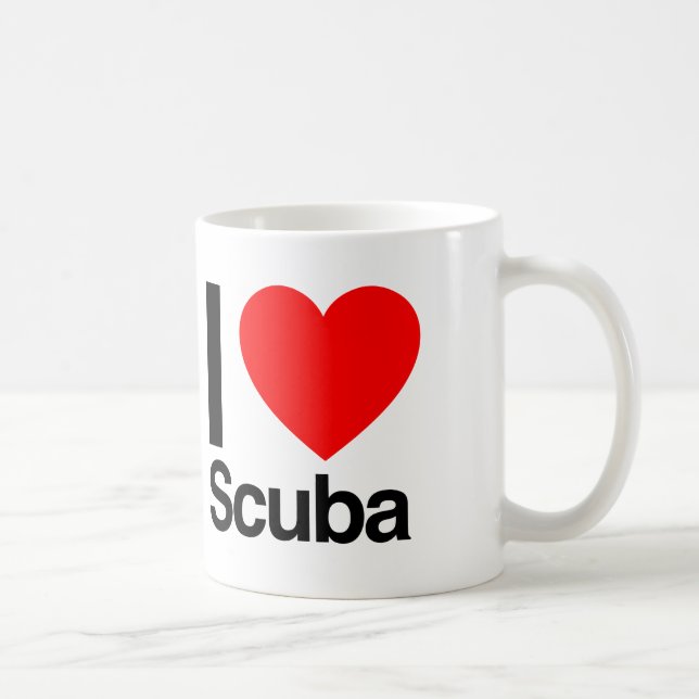 i love scuba coffee mug (Right)