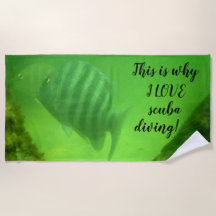 I LOVE scuba diving Fun Underwater Fish Photo