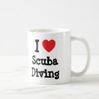I love Scuba Diving heart custom personalised