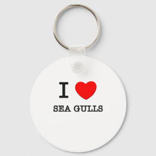 I Love Sea Gulls Key Ring