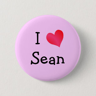 I Love Sean 6 Cm Round Badge