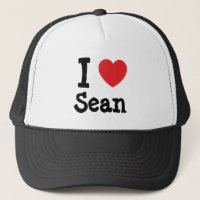 I love Sean heart custom personalised