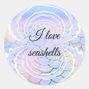 I Love Seashells Sticker