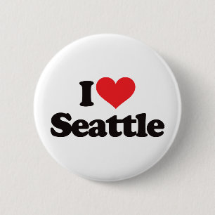 I Love Seattle 6 Cm Round Badge