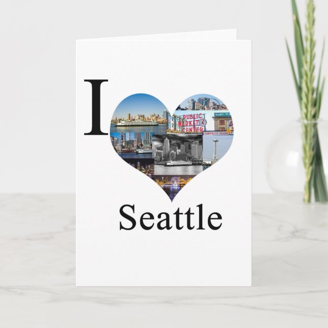 I Love Seattle Holiday Card (Front)