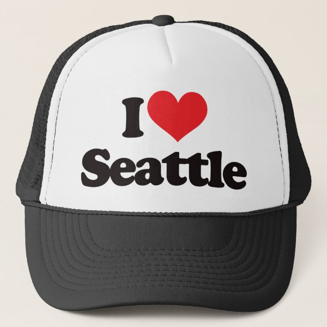 I Love Seattle Trucker Hat (Front)