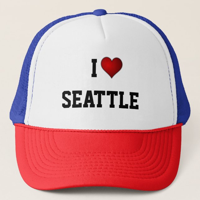 I Love Seattle Trucker Hat (Front)