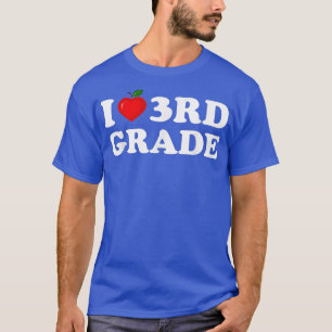 I Love Second Third 3rd Grade Heart Back To School T-Shirt