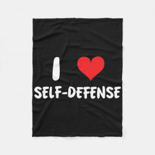 I Love Self Defence - Karate Martial Arts Defend S Fleece Blanket