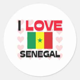 I Love Senegal Classic Round Sticker