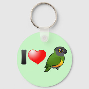 I Love Senegal Parrots Key Ring