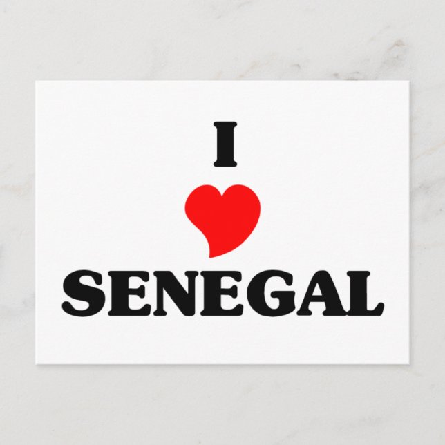 I Love Senegal Postcard (Front)