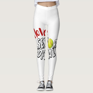 I Love Senior Softball Leggings