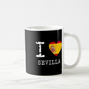 I Love Sevilla Spain Flag Coffee Mug