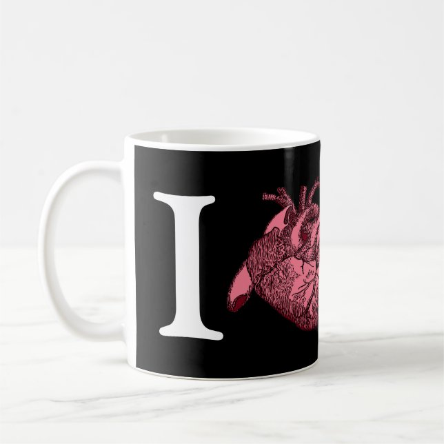 I Love SF with anatomically correct heart Coffee M Mug (Left)