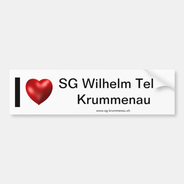 I Love SGWT Bumper Sticker (Front)