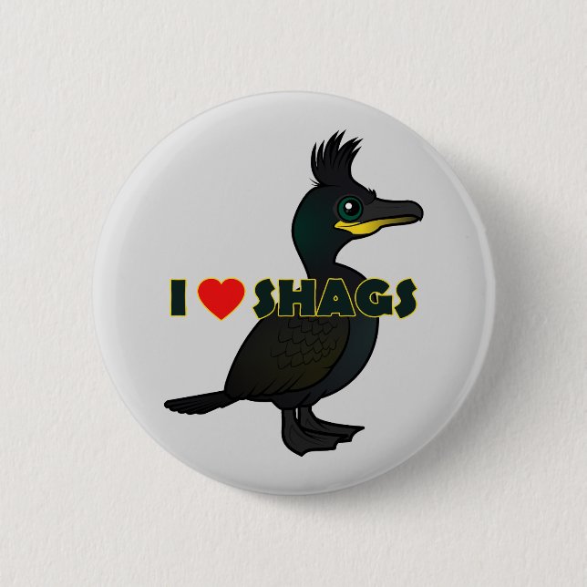 I Love Shags 6 Cm Round Badge (Front)