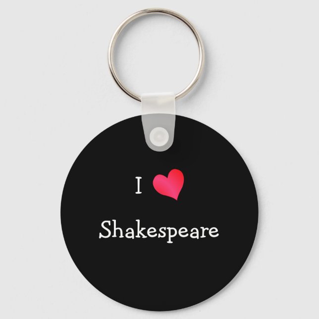 I Love Shakespeare Key Ring (Front)