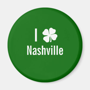 I love (shamrock) Nashville St Patricks Day Magnet