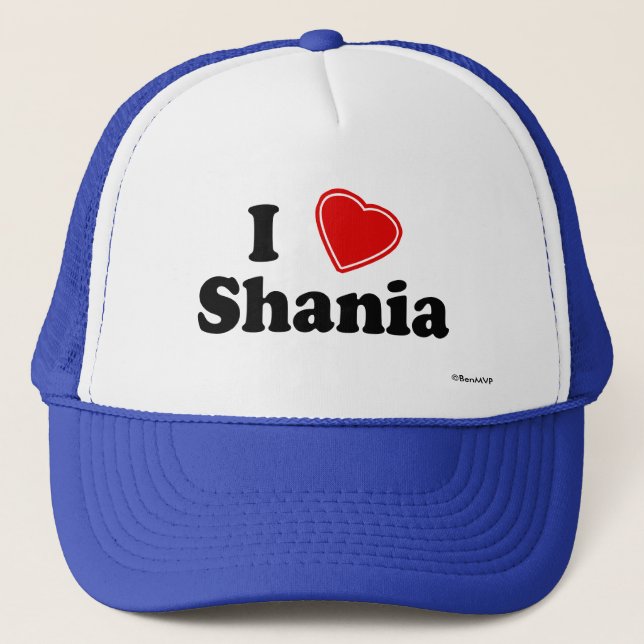 I Love Shania Trucker Hat (Front)