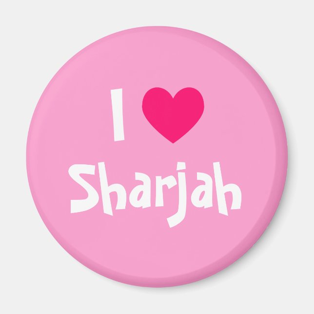 I Love Sharjah Magnet (Front)