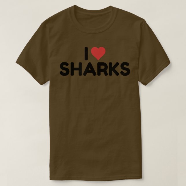 I Love Sharks398  T-Shirt (Design Front)