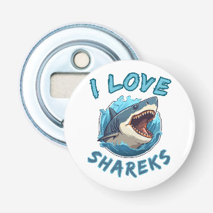 I Love Sharks Fisher Bottle Opener