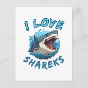 I Love Sharks Fisher Enclosure Card