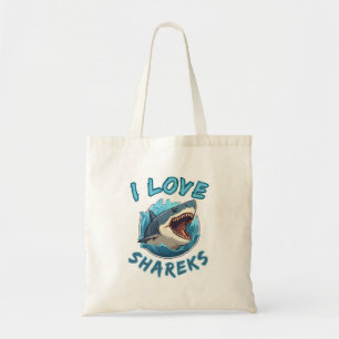 I Love Sharks Fisher Tote Bag