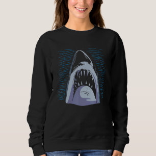 I Love Sharks For Men Women Kids Big Shark Teeth Sweatshirt