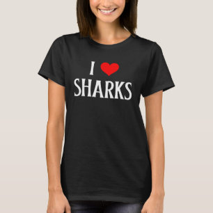 I Love Sharks I Heart Sharks Fishing Shark T-Shirt