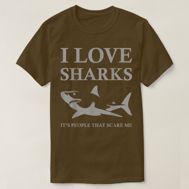 I Love Sharks  T-Shirt (Design Front)