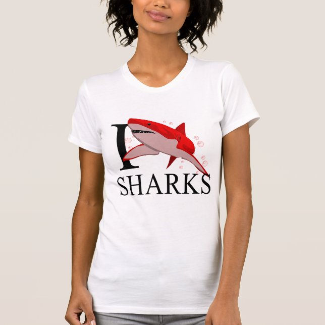 I Love Sharks T-shirts (Front)