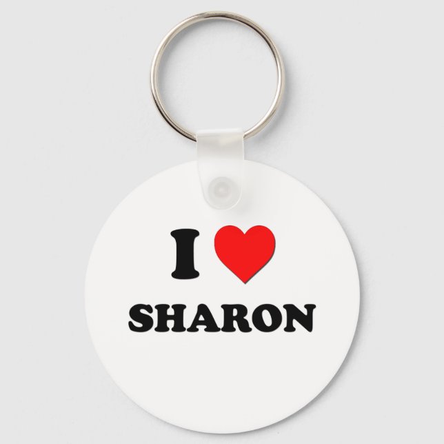 I Love Sharon Key Ring (Front)