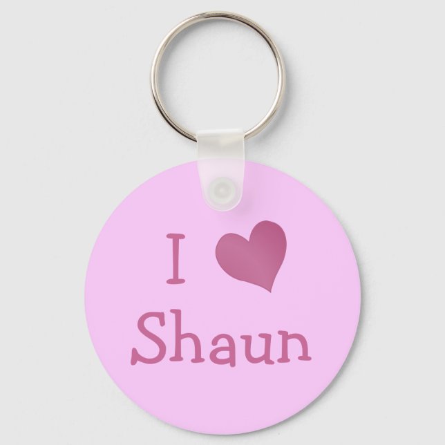 I Love Shaun Key Ring (Front)