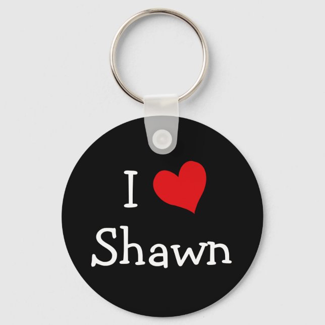I Love Shawn Key Ring (Front)