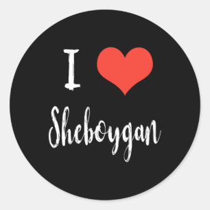 I Love Sheboygan Classic Round Sticker