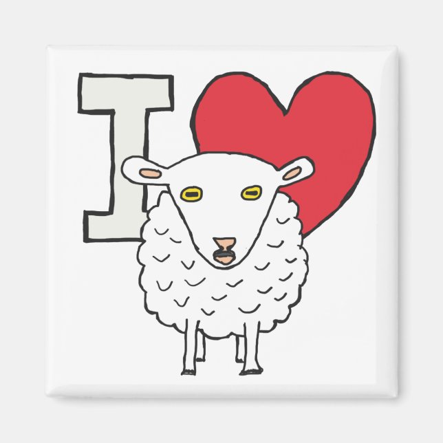 I Love Sheep Magnet (Front)