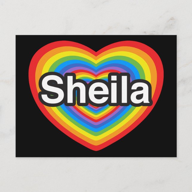 I love Sheila. I love you Sheila. Heart Postcard (Front)
