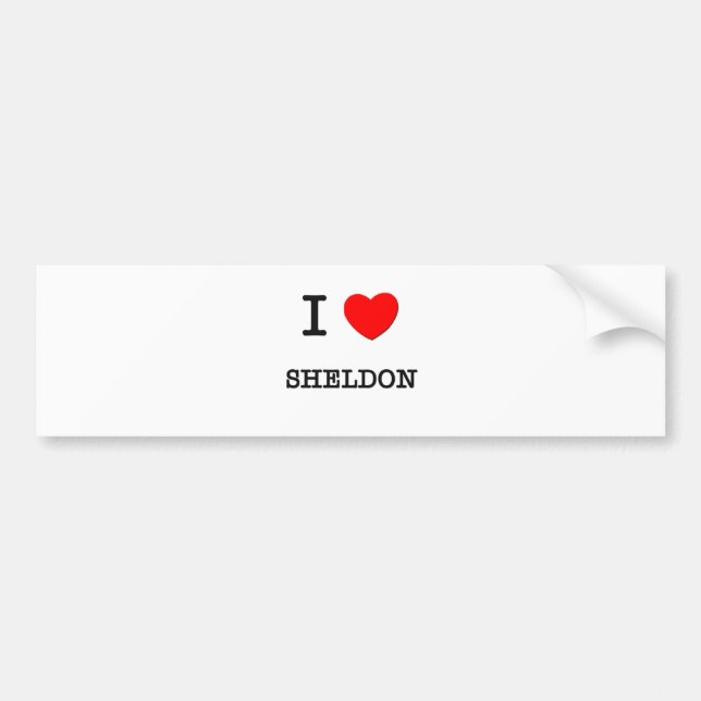 I Love Sheldon Bumper Sticker (Front)