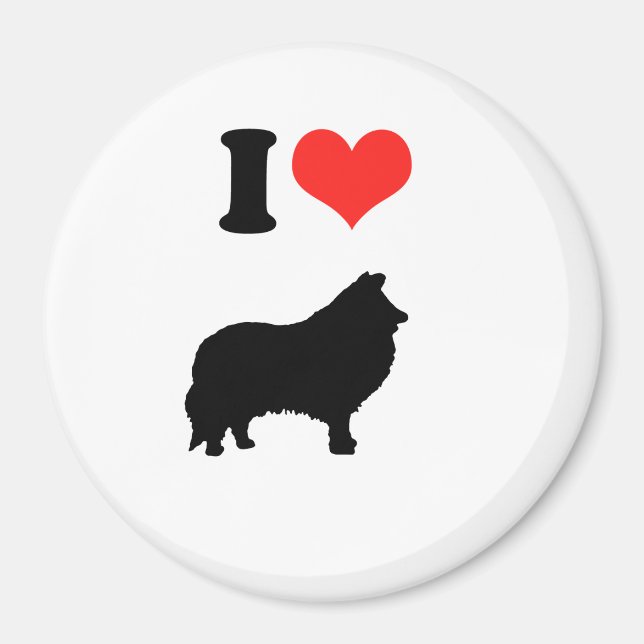 I Love Shelties Magnet (Front)