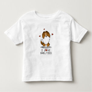 I Love Shelties (sable 2) Shetland Sheepdogs Cute Toddler T-Shirt