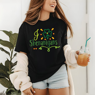 I Love Shenanigans Shamrock Funny St Patrick's Day Tri-Blend Shirt
