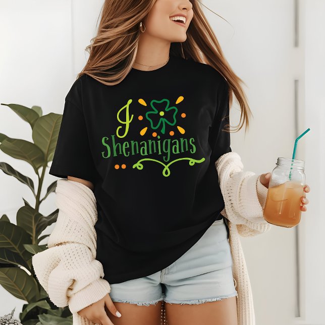 I Love Shenanigans Shamrock Funny St Patrick's Day Tri-Blend Shirt (Creator Uploaded)