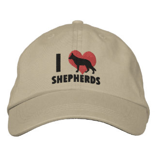I Love Shepherds Embroidered Hat