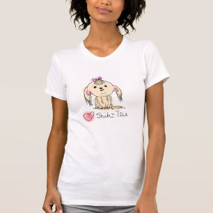 I Love Shih Tzu Hand Illustrated Doggie Doodle T-Shirt
