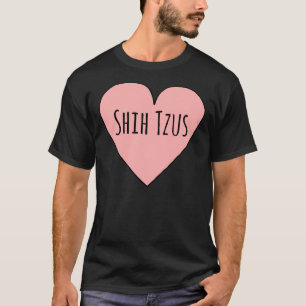 I Love Shih Tzus Cute Shih Tzu Dog Mum Heart Shape T-Shirt