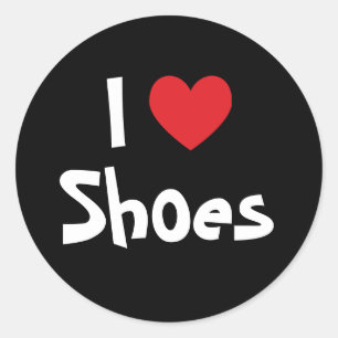 I Love Shoes Classic Round Sticker