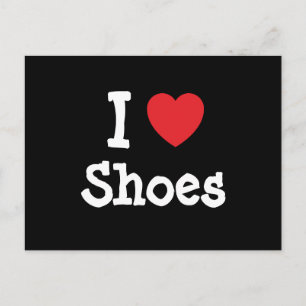 I love Shoes heart custom personalised Postcard