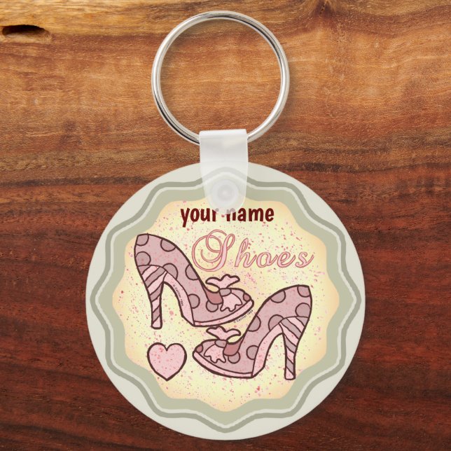 I Love Shoes   keychain (Front)